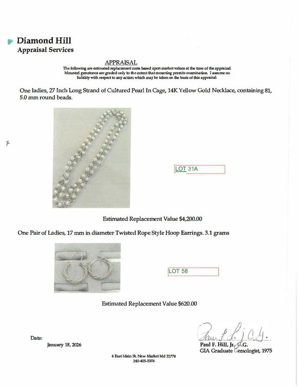 Image for 27” long strand cultured pearl