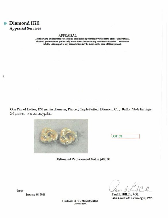 Image for 12.0 mm in diameter, Pierced Button Style Earrings.