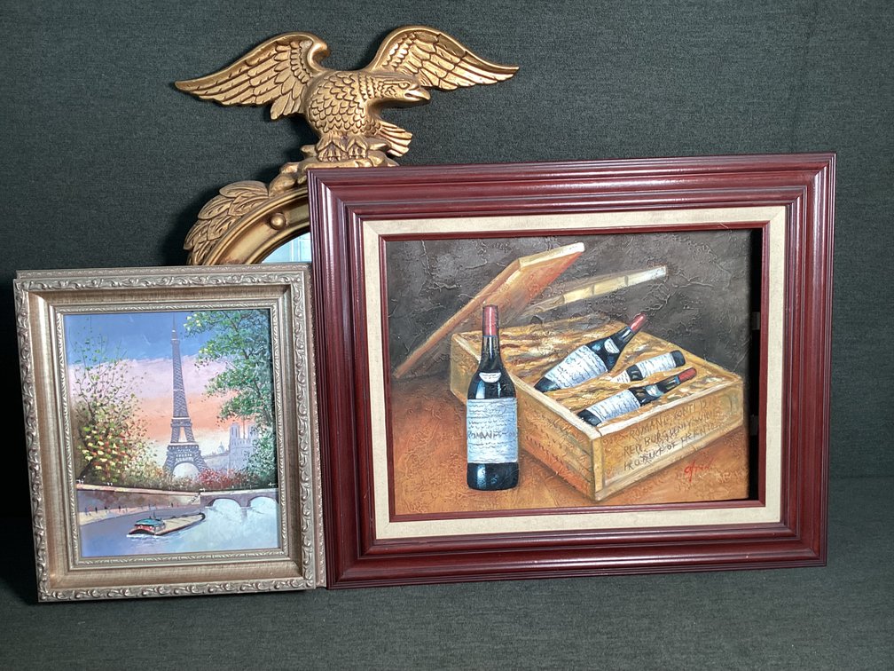 Image for Federal Mirror and 2 Oil Paintings