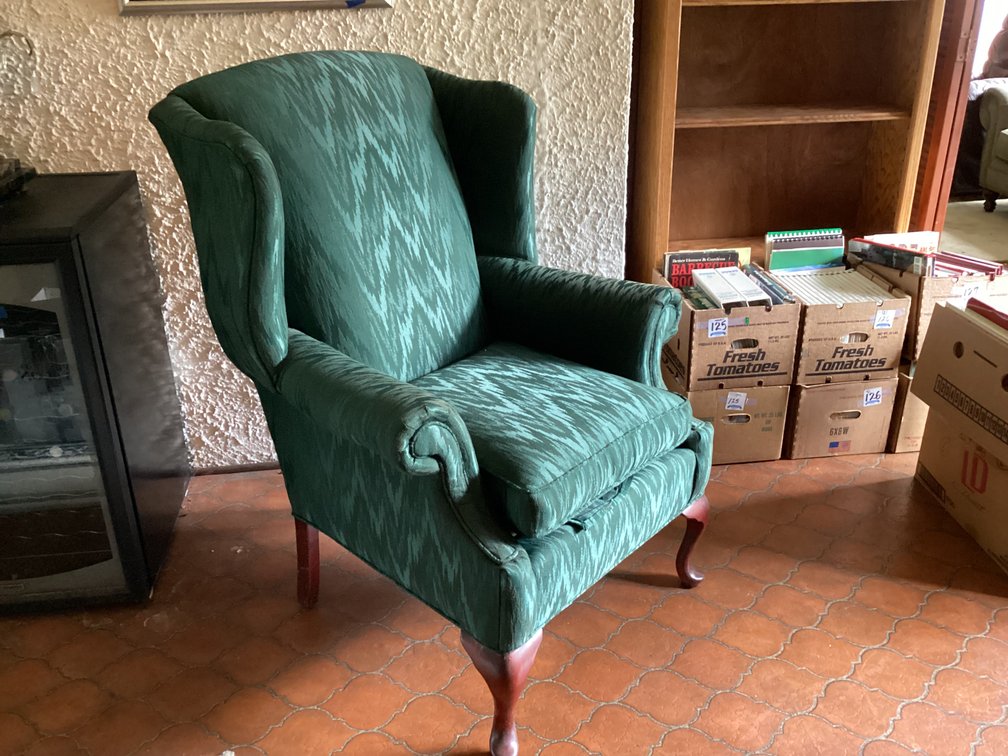 Image for Green Winged Back Chair