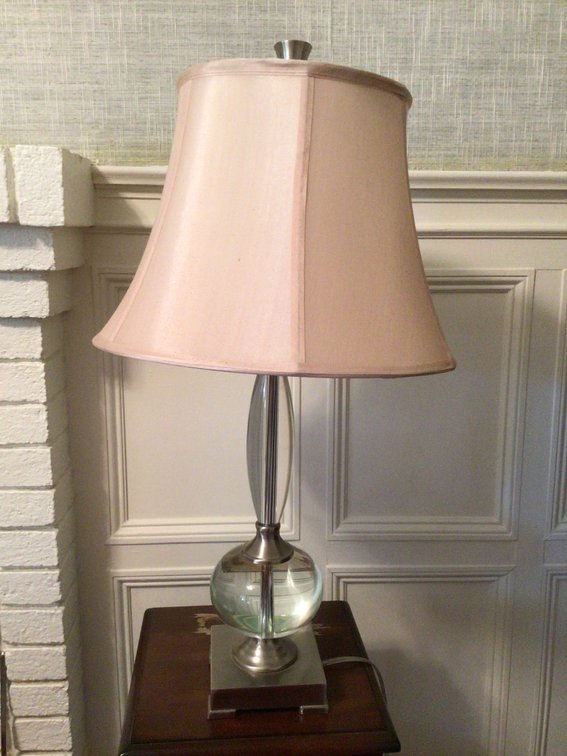 Image for Heavy Glass Lamp with Shade