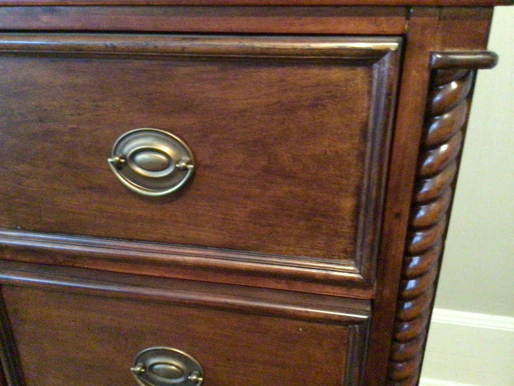 Image for Wooden Dresser with Beveled Mirror