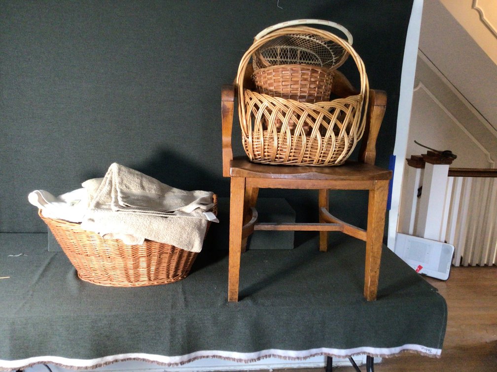 Image for Chair, clothes basket, baskets