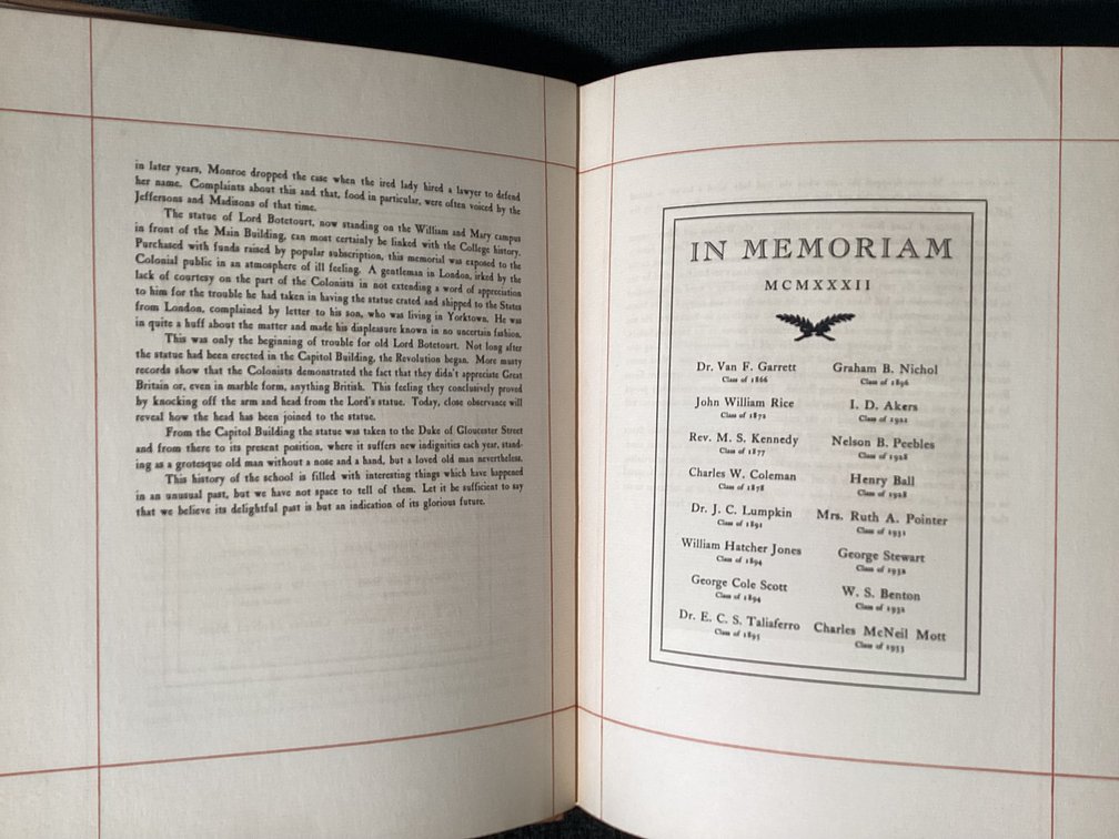 Image for 1933 William & Mary College Yearbook