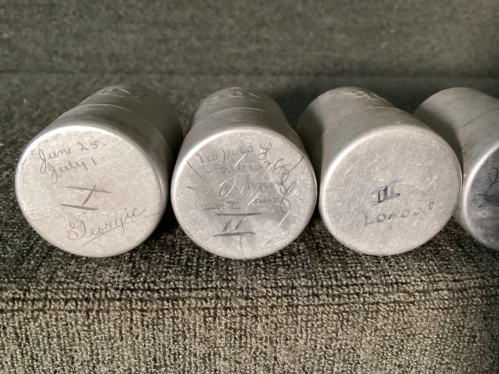 Image for Vintage Aluminum Kodak Negative Containers