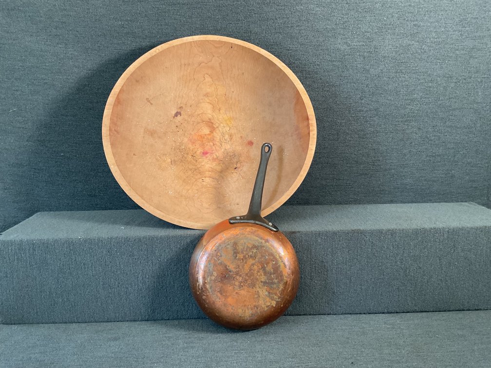 Image for Copper Sauté Pan and Wooden Bowl