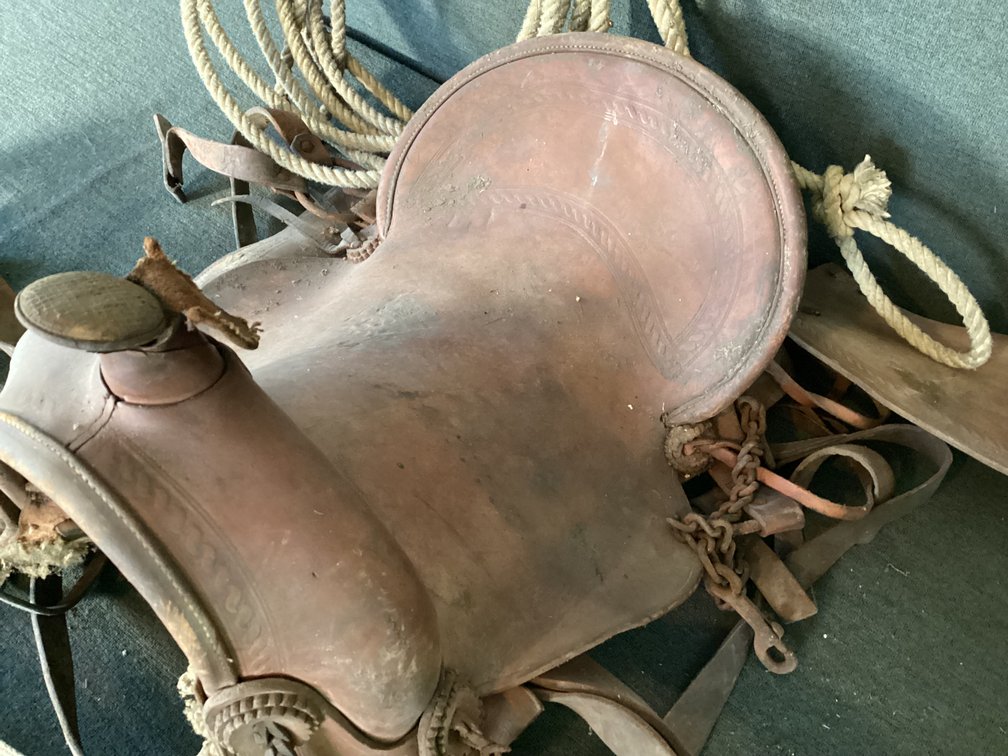 Image for Very Old Saddle with Wooden Stirrups