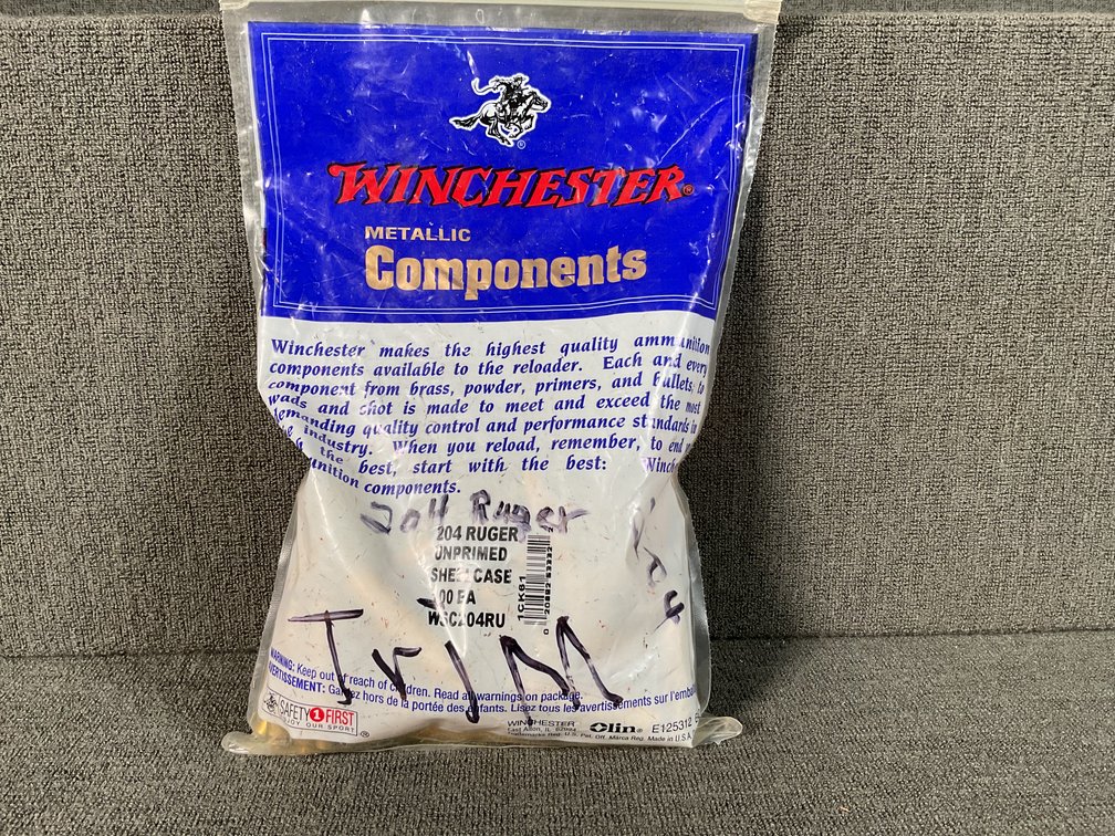 Image for 204 Ruger New Brass for Reloading