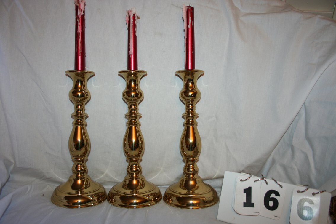 Image for Brass Candle Sticks (3)