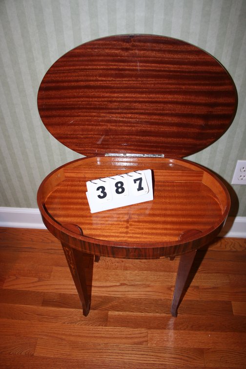 Image for Mahogany Enlayed Music Table 20