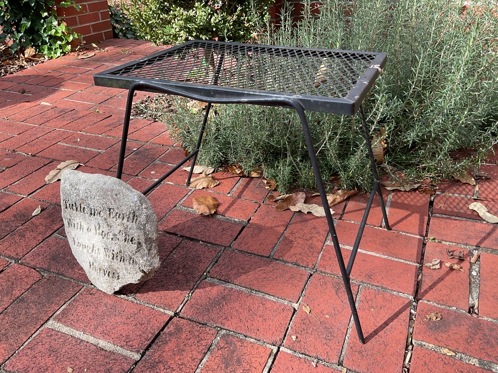 Image for Wrought Iron Table and Garden Plaque