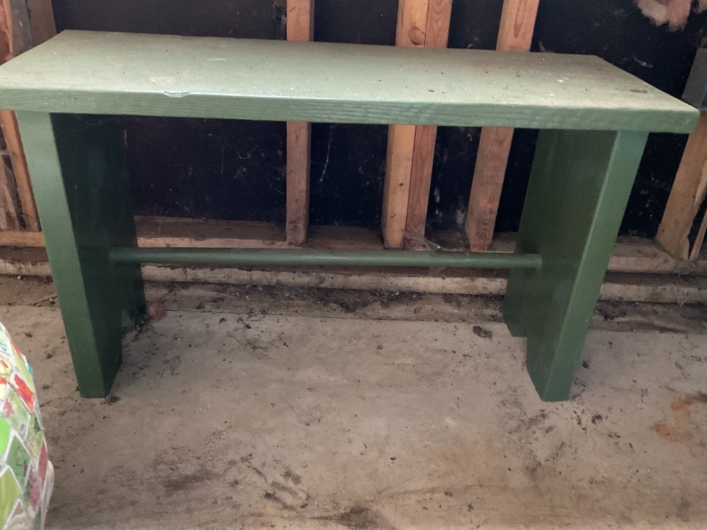 Image for Oak Bench and Folding Stool