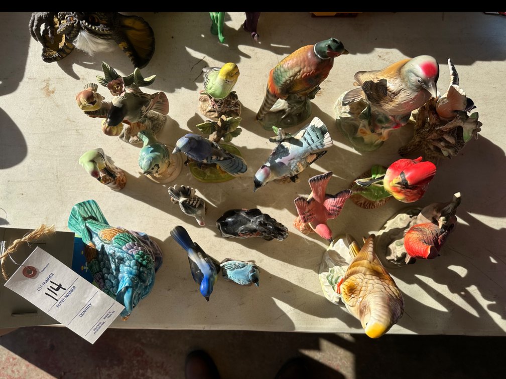 Image for Assorted porcelain birds and birdhouse