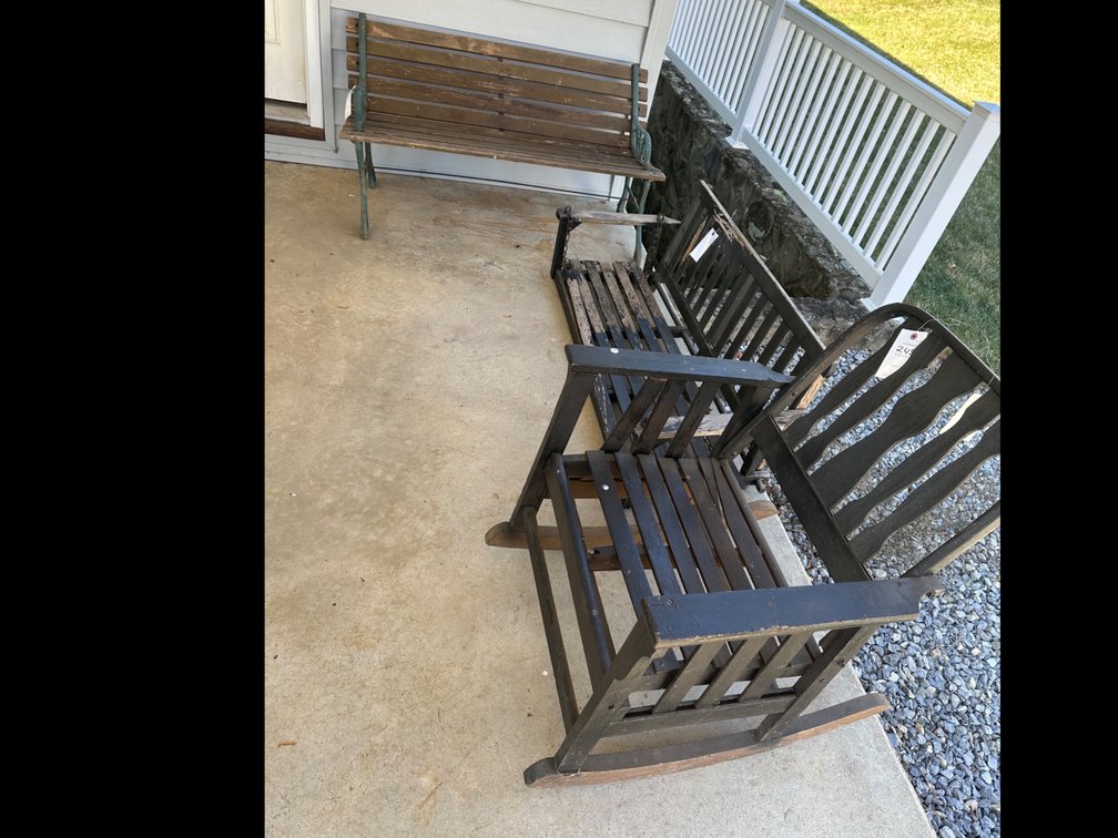 Image for Outdoor furniture, bench, swing and chair