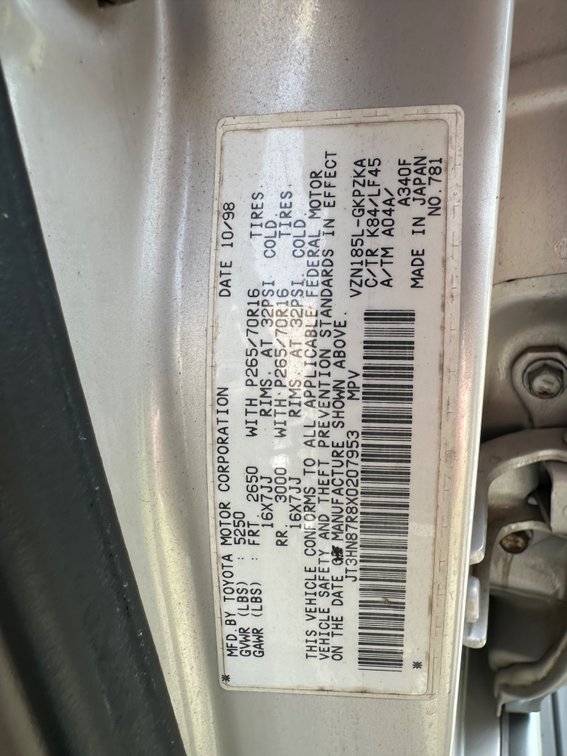 Image for 1999 Toyota 4Runner Multipurpose Vehicle (MPV)