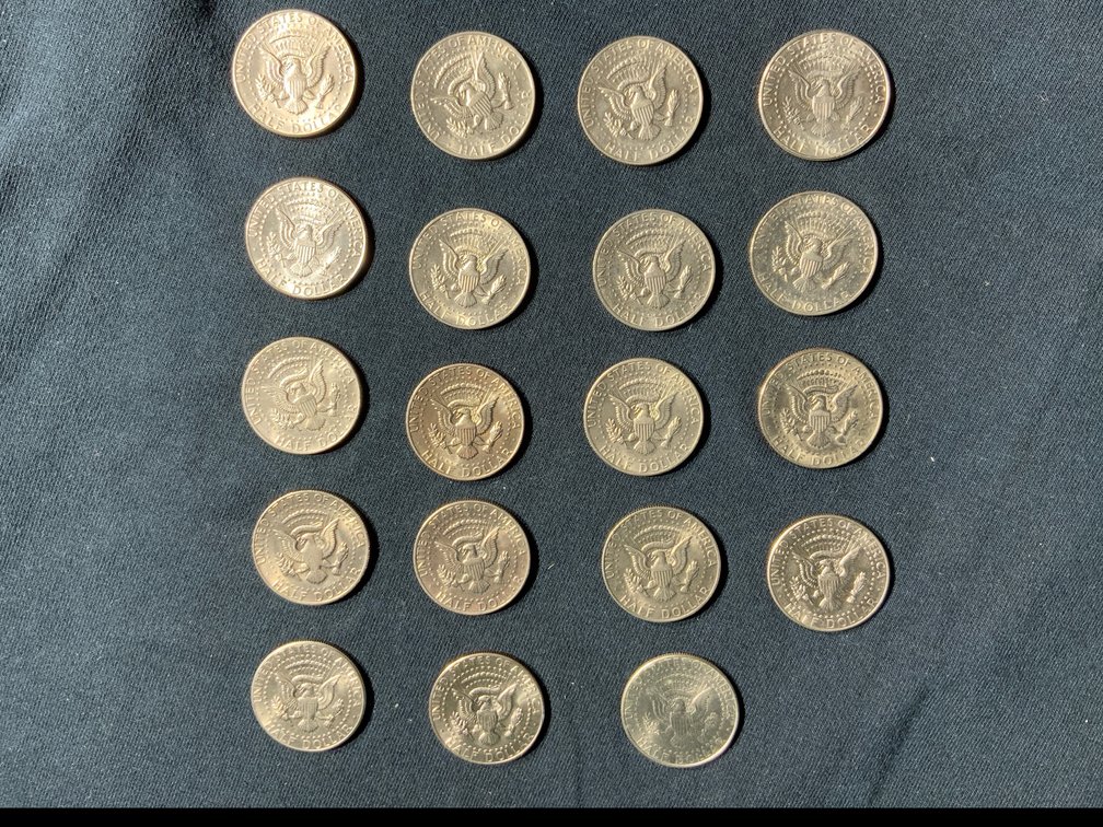 Image for USA KENNEDY HALF DOLLAR  19 COINS. 1980-1989