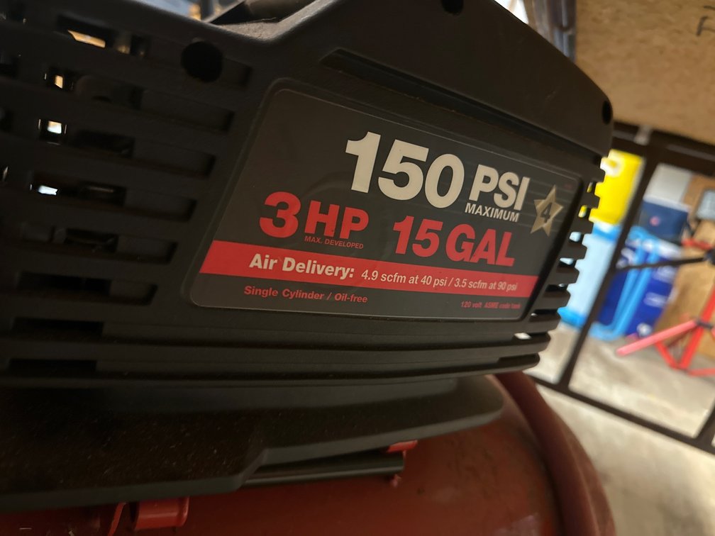 Image for Craftsman 3 hp air compressor