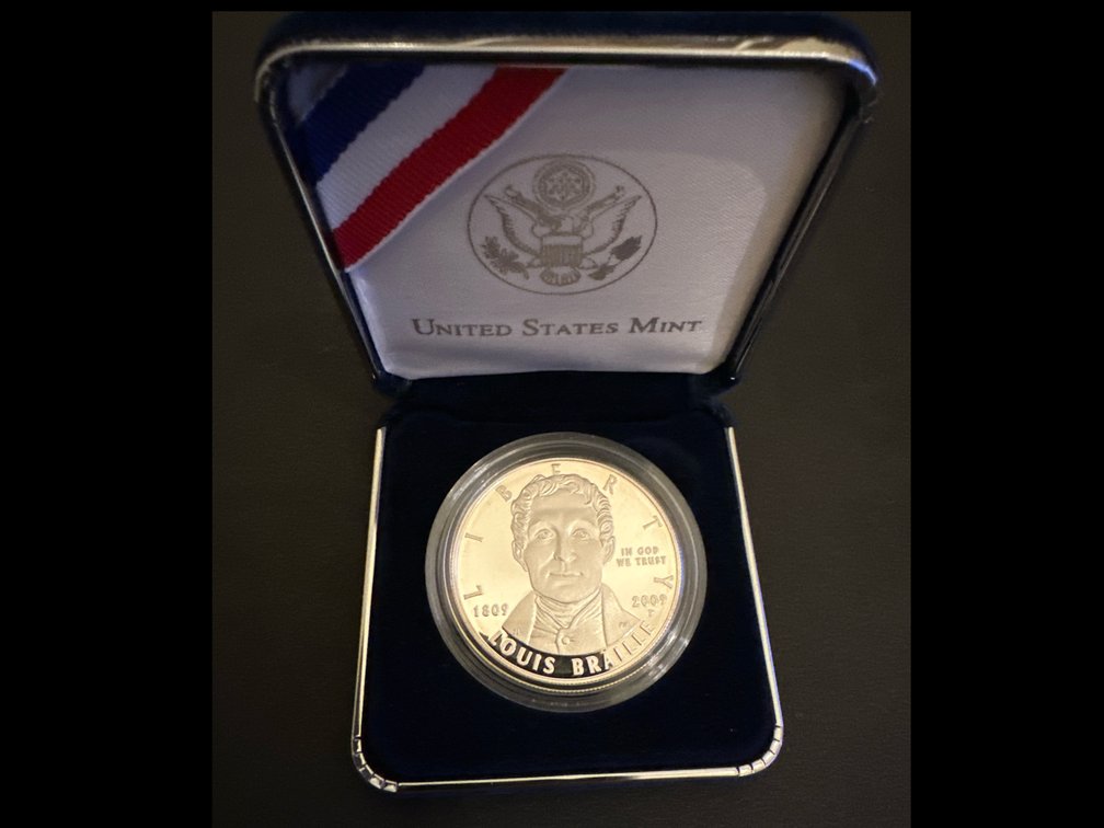 Image for 2009 Louis Braille Bicentennial Silver Dollar