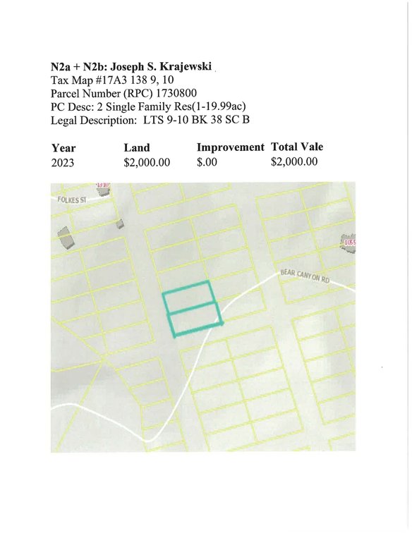 Image for NJ2a + NJ2b - Lots 9-10 Block 38 Section B near Bear Canyon Road