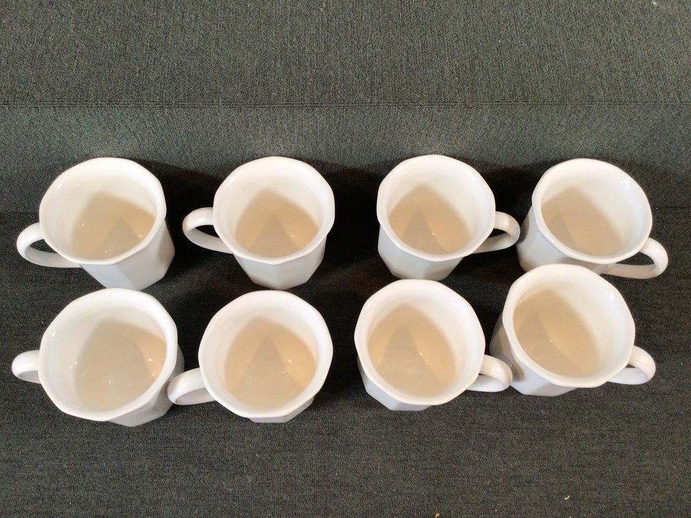 Image for White Mugs, Creamer and Covered Sugar