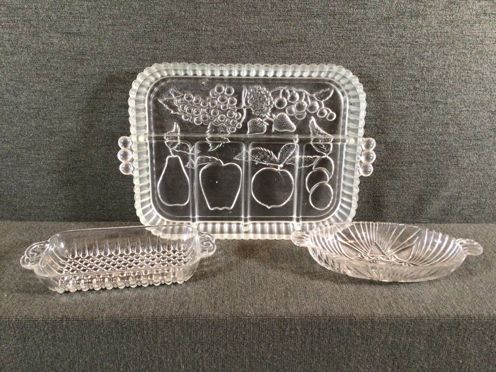 Image for Divided Glass Relish Tray and More