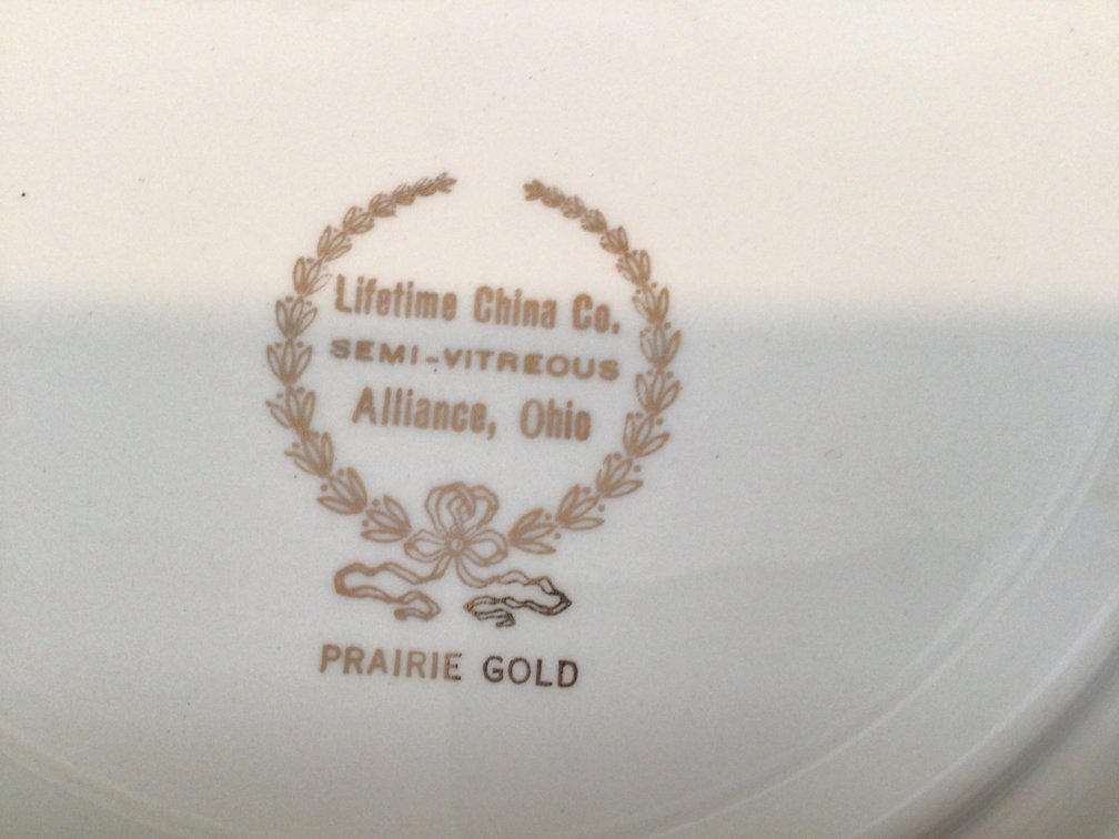 Image for Lifetime China “Prairie Gold” - Incomplete Set