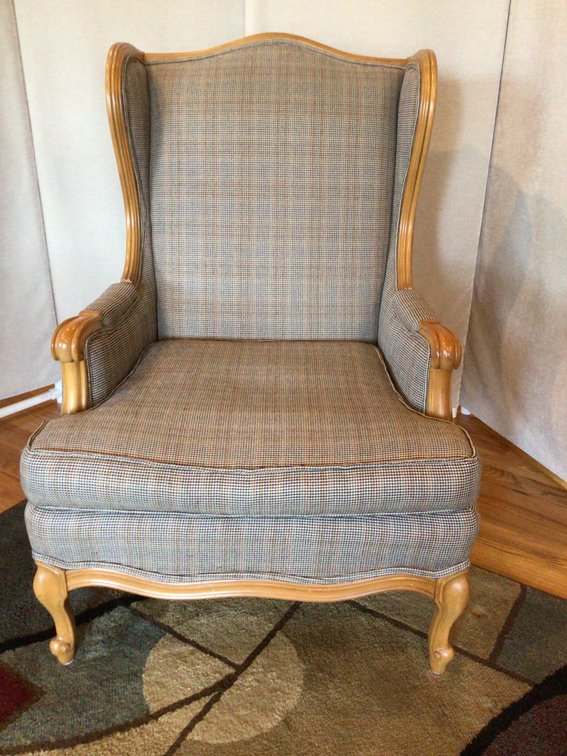 Image for French Style Wing-Back Accessory Chair