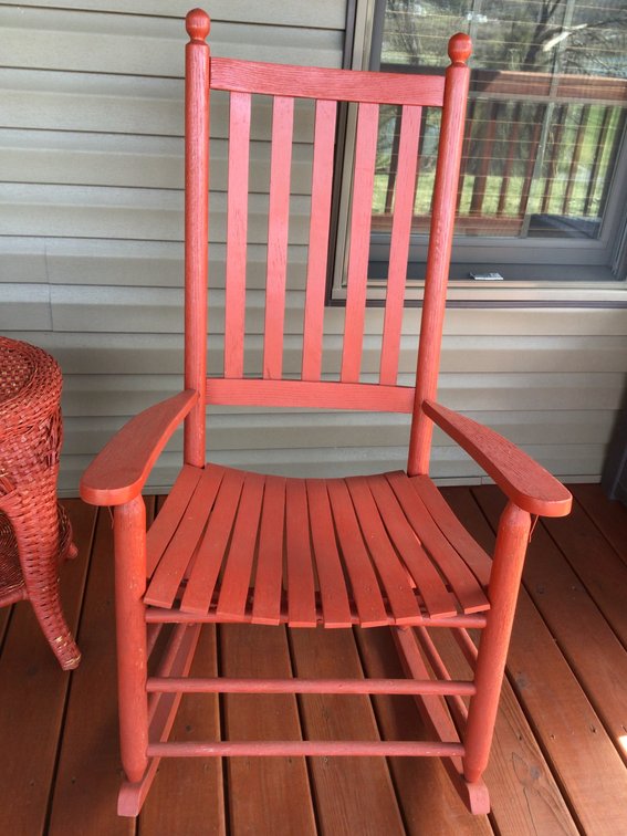 Image for Pair of Rocking Chairs and Wicker Table
