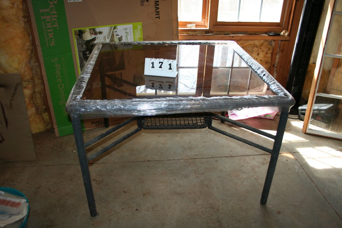 Image for Glass Top Table 42 X 42