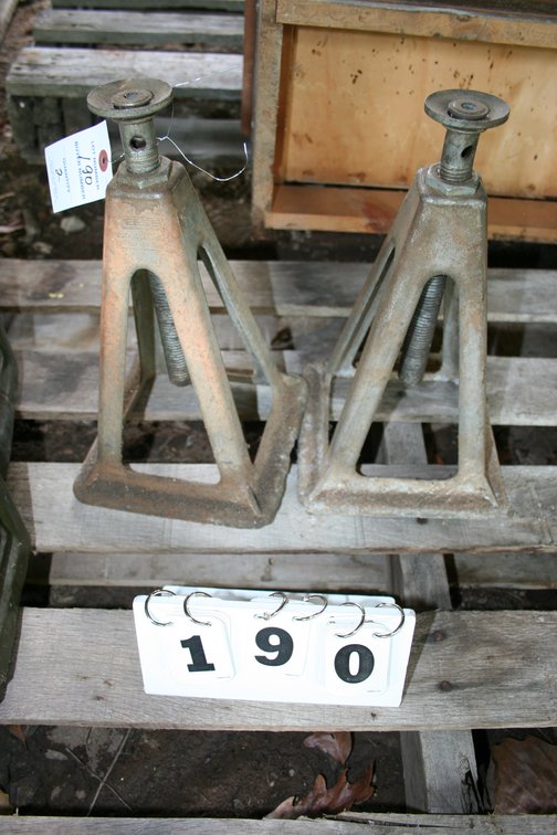 Image for Vintage Screw Jack Stands (2)