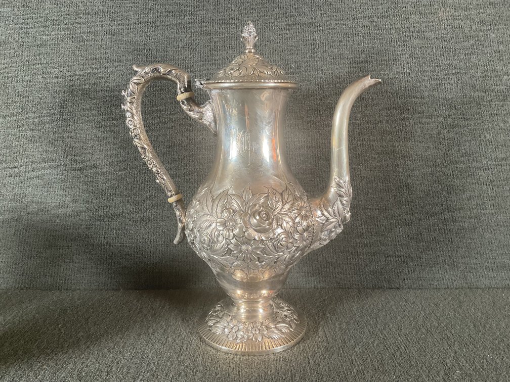 Image for S. Kirk and Son “Repousse” Sterling Silver Tea Set