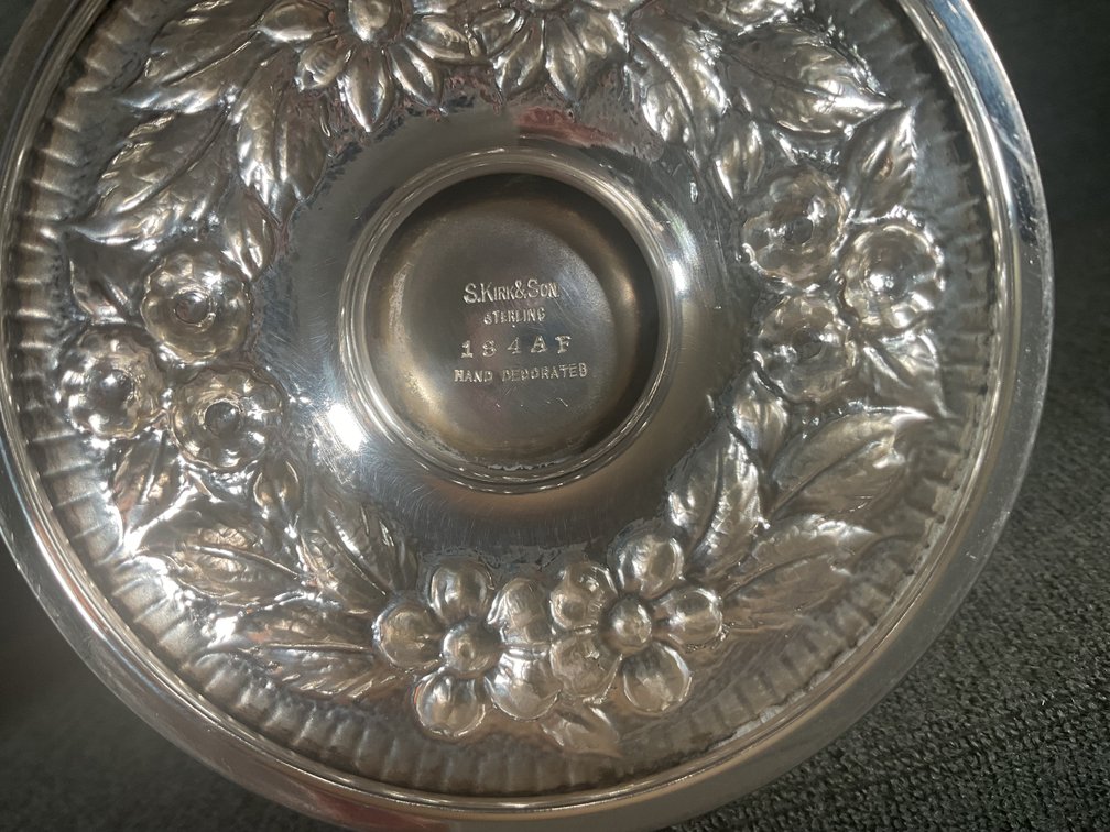 Image for S. Kirk and Son “Repousse” Sterling Silver Tea Set