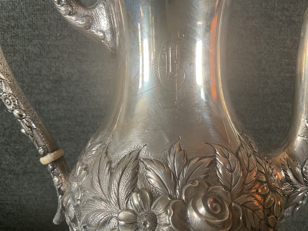 Image for S. Kirk and Son “Repousse” Sterling Silver Tea Set