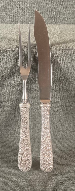Image for S. Kirk & Son Sterling Handle Repousse Carving Set
