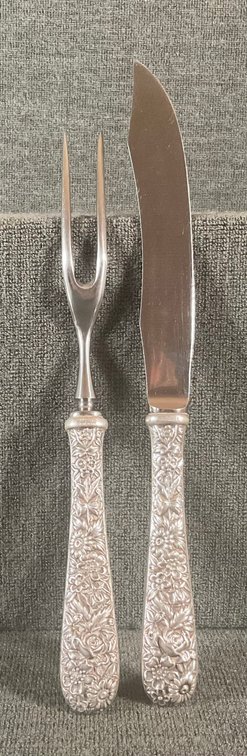 Image for S. Kirk & Son Sterling Handle Repousse Carving Set