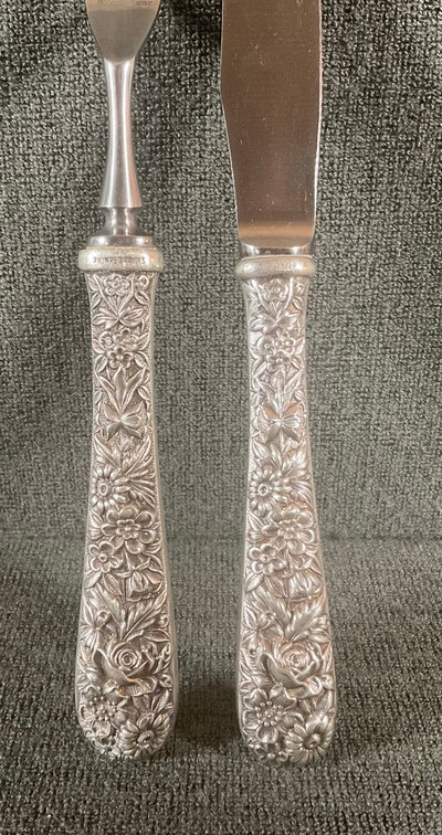 Image for S. Kirk & Son Sterling Handle Repousse Carving Set