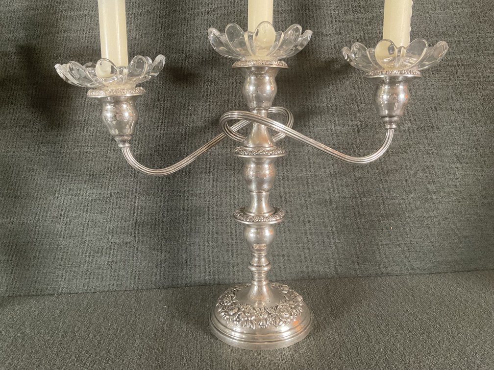 Image for S. Kirk & Son Repousse Sterling Candelabra Set