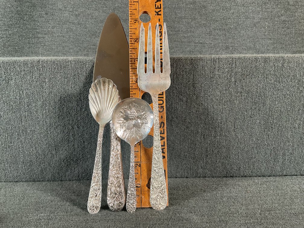Image for S Kirk & Son “Repousse” Sterling Silver Serving Pieces