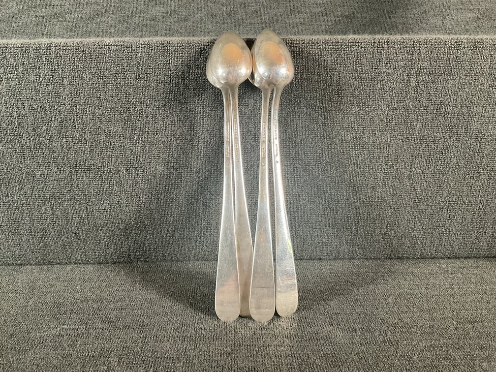 Image for S. Kirk & Son “Repousse” Heavy Sterling Silver  Iced Tea Spoons