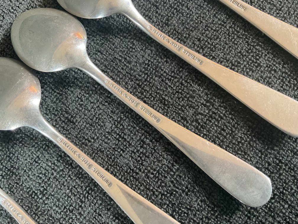 Image for S Kirk & Son “Repousse” Sterling Silver Demi Spoons