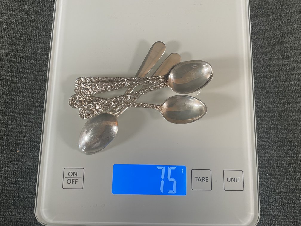 Image for S Kirk & Son “Repousse” Sterling Silver Demi Spoons