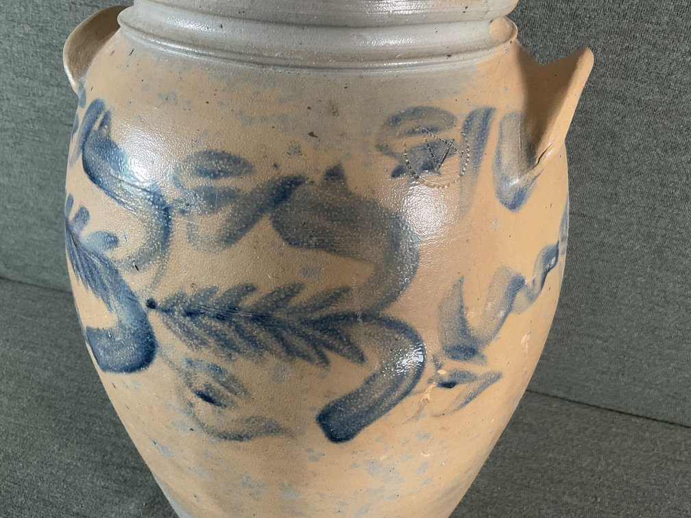 Image for Cobalt Decorated 4 Gallon Crock