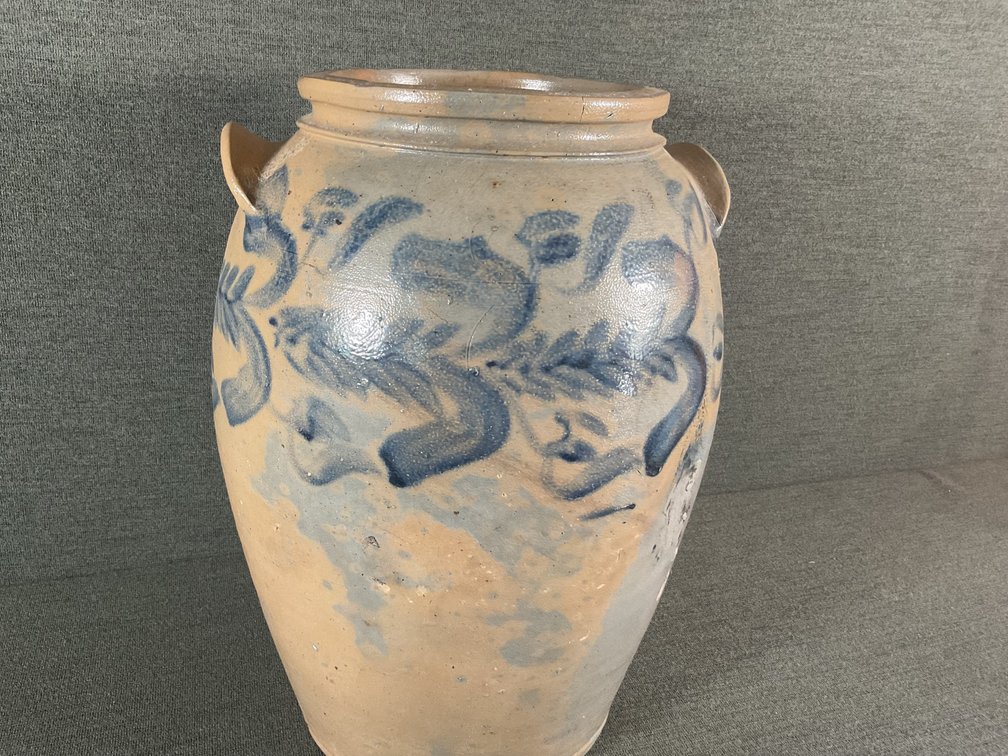 Image for Cobalt Decorated 4 Gallon Crock