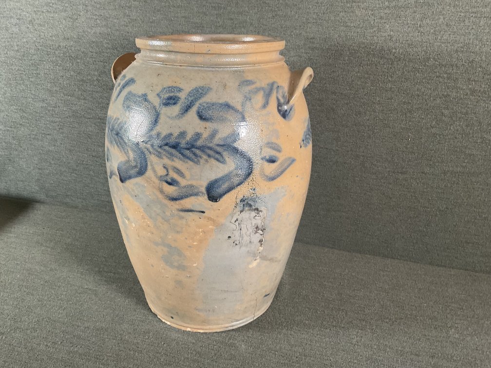Image for Cobalt Decorated 4 Gallon Crock