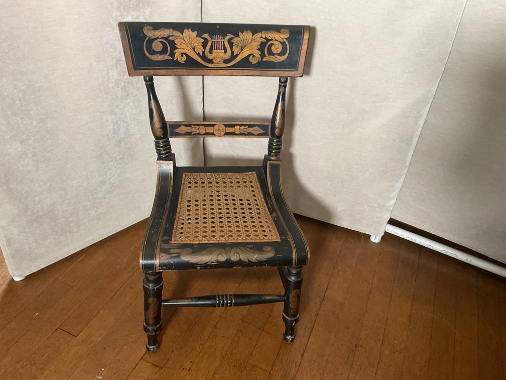 Image for Child’s Chair in Black & Gold Paint