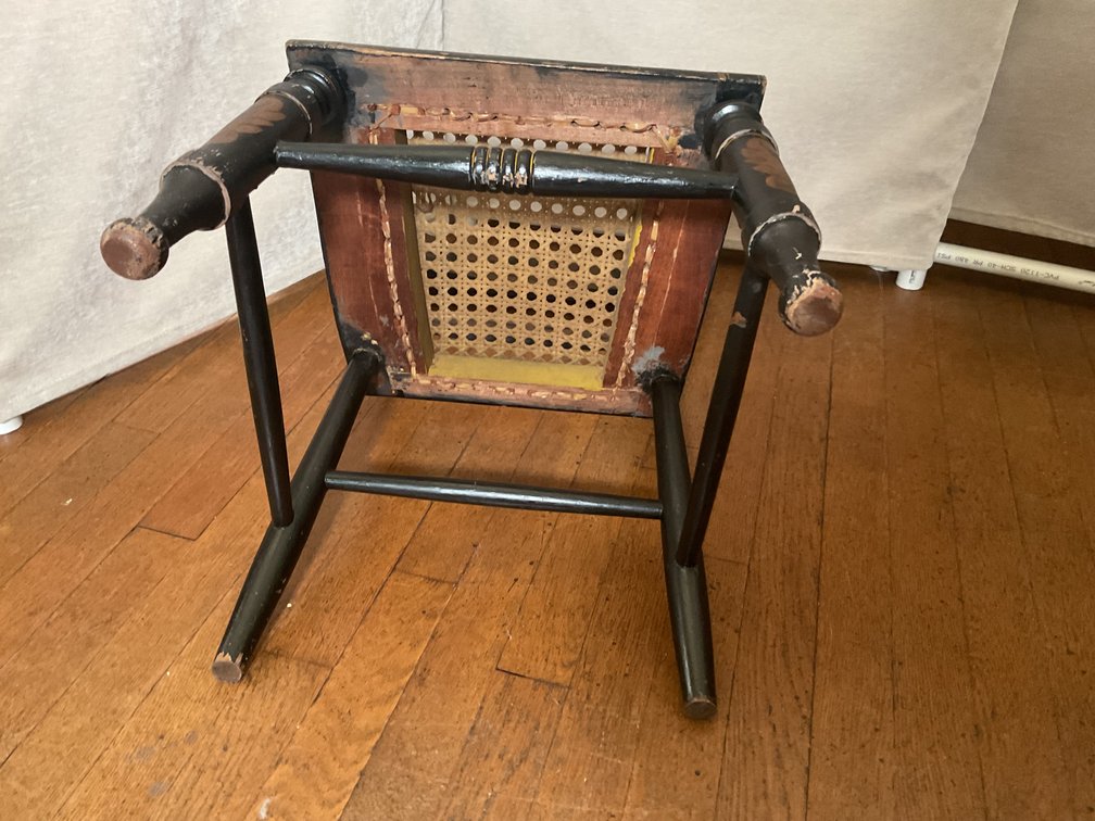 Image for Child’s Chair in Black & Gold Paint