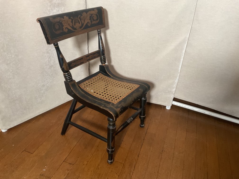 Image for Child’s Chair in Black & Gold Paint