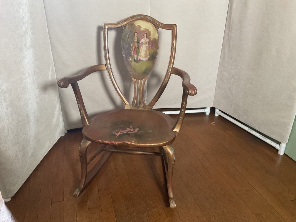 Image for Antique Gilt Ladies Rocking Chair