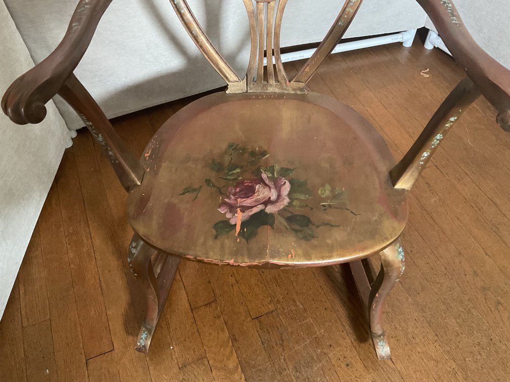 Image for Antique Gilt Ladies Rocking Chair