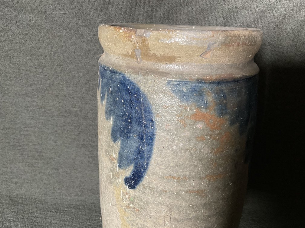 Image for Valley of Virginia Cobalt Decorated Crock 1 Gallon